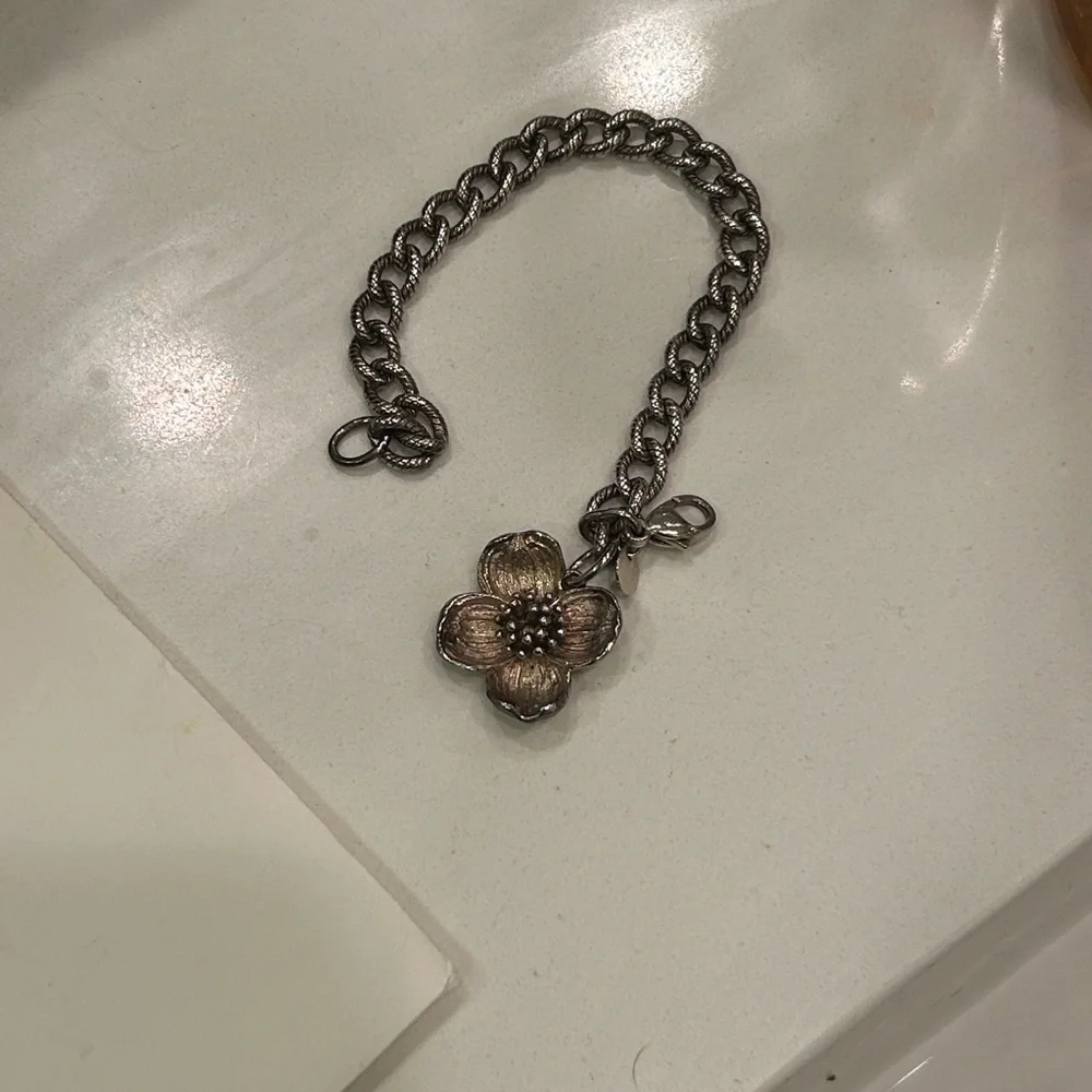 Tiffany & Co. Silver Charm Dogwood Bracelet - Picture 2 of 3